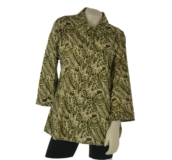 CAMICIA DONNA ELISA CASTELLI  TAGLIE OVER FANTASIA  SPACCHI VISCOSA ART. 1543