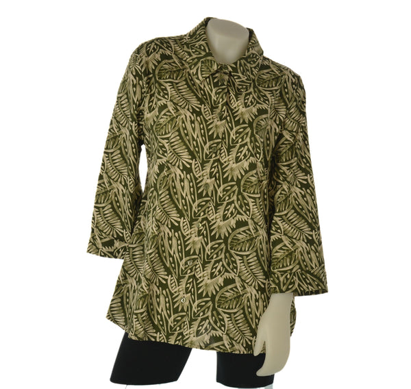 CAMICIA DONNA ELISA CASTELLI  TAGLIE OVER FANTASIA  SPACCHI VISCOSA ART. 1543