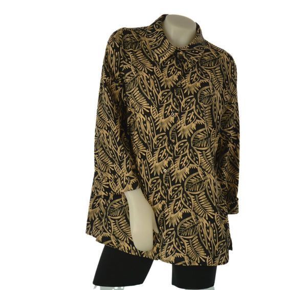 CAMICIA DONNA ELISA CASTELLI  TAGLIE OVER FANTASIA  SPACCHI VISCOSA ART. 1543