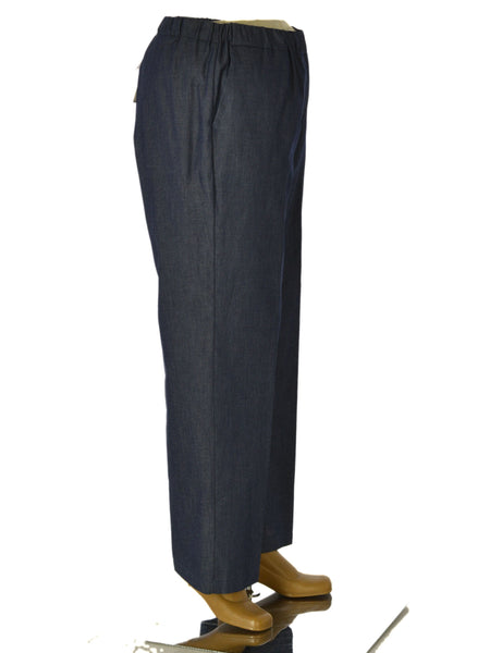 PANTALONE DONNA ELISA CASTELLI  TAGLIE OVER ELASTICO TASCHE COTONE ART. 1874