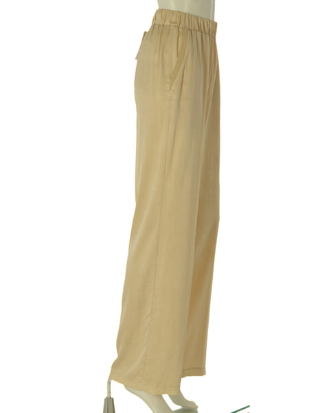 PANTALONE DONNA JENNIFER CLOSE PALAZZO ELASTICO TASCHE ART. 1894