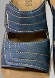 CIABATTA INBLU UOMO ECOPELLE MARTELLATADOPPIA FIBBIA A STRAPPO SOTTOPIEDE ANATOMICO ART ID000020