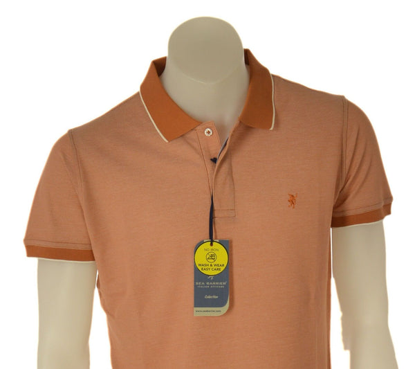 POLO UOMO SEA BARRIER MANICA CORTA LOGO SPACCHETTI PIQUET  NO STIRO ART. ROOKS-18