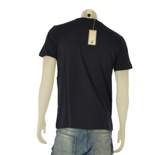T-SHIRT UOMO BEVERLY HILLS POLO CLUB PARICOLLOMANICA CORTA COTONE ELASTICIZZATO LOGO ART. TS415022