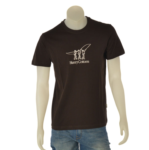 T-SHIRT UOMO HENRY COTTON S MANICA CORTA PARICOLLO STAMPA COTONE ART. TS616036