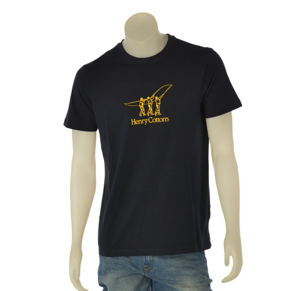 T-SHIRT UOMO HENRY COTTON S MANICA CORTA PARICOLLO STAMPA COTONE ART. TS616036