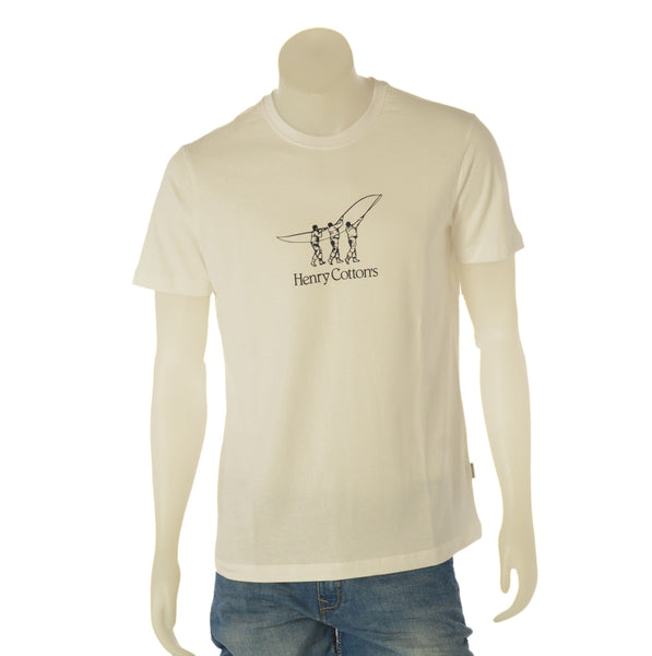 T-SHIRT UOMO HENRY COTTON S MANICA CORTA PARICOLLO STAMPA COTONE ART. TS616036