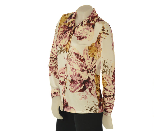 CAMICIA DONNA EDAS JERSEY MANICA LUNGA FANTASIA BOTTONI ART. SEFORA