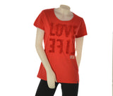 T-SHIRT DONNA AVIREX MANICA CORTA SCRITTA IN RILIEVO JERSEY COTONE ART. AXW506