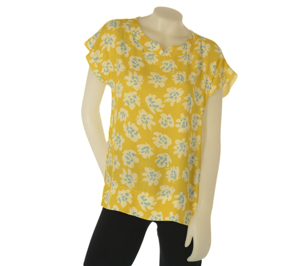 BLUSA DONNA GAIA B MANICA CORTA FANTASIA SPACCHI VISCOSA ART. 144