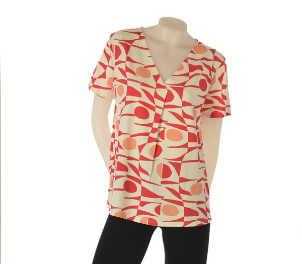 MAGLIA DONNA GAIA B FANTASIA MANICA CORTA SCOLLOA V  VISCOSA ART. 147