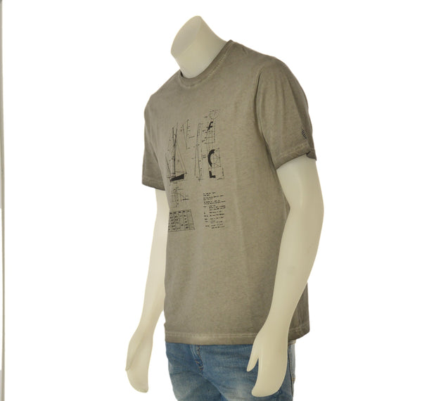 T-SHIRT UOMO MARINA YACHTING MANICHE CORTE GIROCOLLO STAMPA COTONE ART. 251Y04004