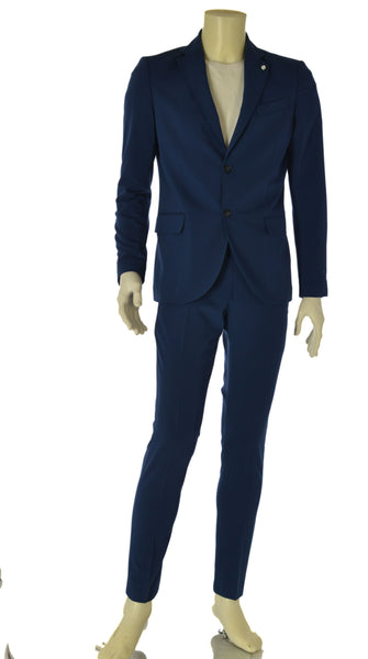 ABITO UOMO TWO-BI DROP 6 GIACCA  DUE BOTTONI SPACCHI IMPUNTURE PANTALONE ART. A136