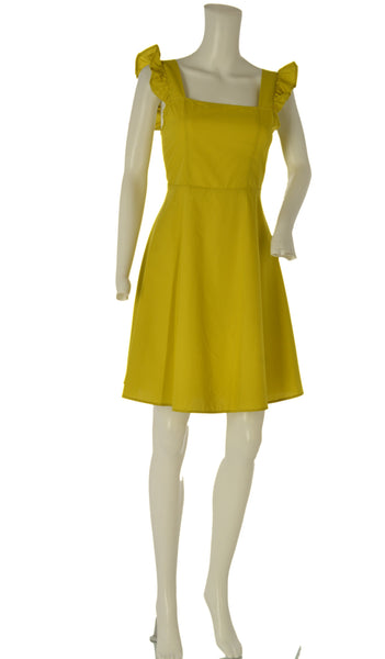 ABITO CORTO DONNA GRIFFAI SPALLA LARGA FIOCCO SCHIENA SVASATO COTONE ART. 6699