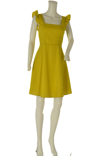 ABITO CORTO DONNA GRIFFAI SPALLA LARGA FIOCCO SCHIENA SVASATO COTONE ART. 6699