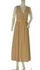 ABITO LUNGO DONNA SMANICATO SCOLLO A V BOTTONI VISCOSA COTONE ART. 6623