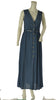 ABITO LUNGO DONNA SMANICATO SCOLLO A V BOTTONI VISCOSA COTONE ART. 6623