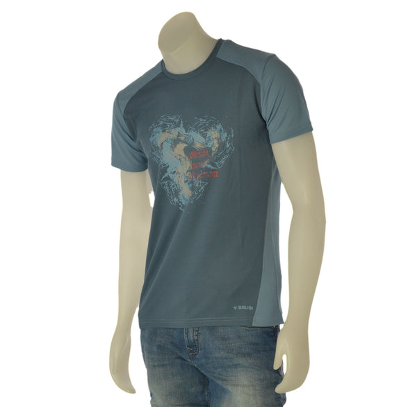 T-SHIRT TECNICA UOMO BRUGI MANICA CORTA GIROCOLLO STAMPA TRASPIRANTE ART. NA4J T61S 4F
