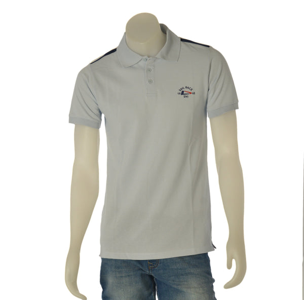 POLO UOMO SCUOLA NAUTICA ITALIANA MANICA CORTA SPACCHI INSERTI PIQUET COTONE ART. 158822