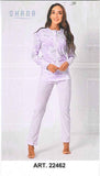 PIGIAMA DONNA RAGAZZA SERAFINO PURO COTONE FIORI PIZZO MARCA OHANA ART. 22462