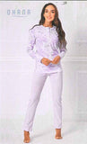 PIGIAMA DONNA RAGAZZA SERAFINO PURO COTONE FIORI PIZZO MARCA OHANA ART. 22462