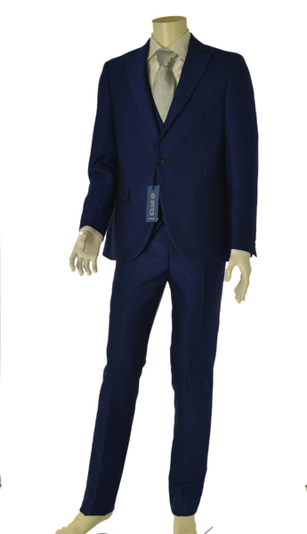 ABITO CERIMONIA UOMO CLUI L.M.C. TRE PEZZI GIACCA PANTALONE GILET DROP4 ART. CLVTD4-44