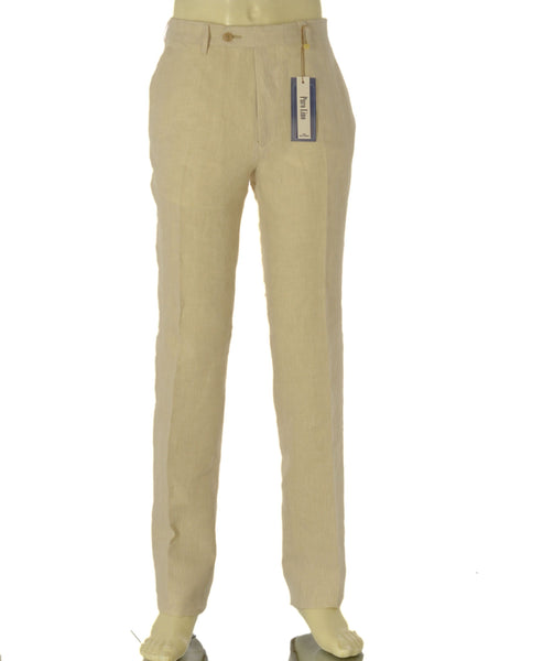 PANTALONI UOMO RAGAZZO PURO LINO CLASSICO MARCA A&P BIANCHI ART. 459