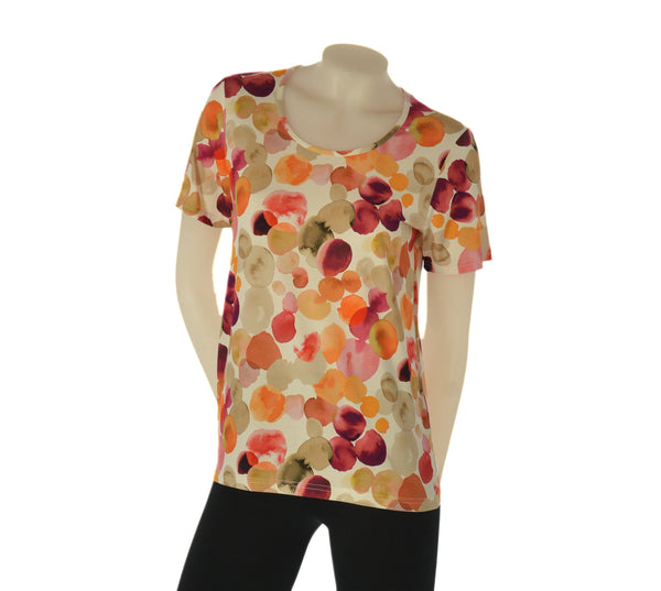 T-SHIRT DONNA GAIA B. MANICA CORTA FANTASIA GIROCOLLO VISCOSA ELASTICIZZATA ART. 299G3