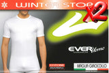 MAGLIA INTIMA T-SHIRT RAGAZZO UOMO MEZZA MANICA COTONE FELPATO BIANCO FRAGI ART.745 - SET DI 2 PEZZI