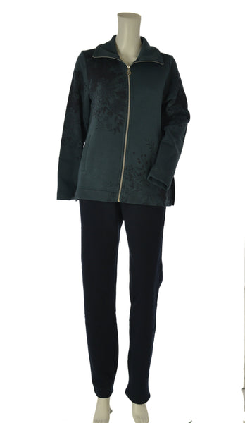 TUTA DONNA F.LLI CAMPAGNOLO PANTALONE FELPA TUTTA ZIP STAMPA TASCHE SPACCHI ELASTICO ART. 8Q76549