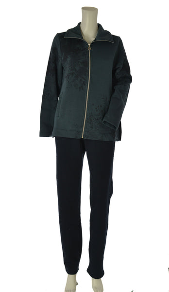 TUTA DONNA F.LLI CAMPAGNOLO PANTALONE FELPA TUTTA ZIP STAMPA TASCHE SPACCHI ELASTICO ART. 8Q76549