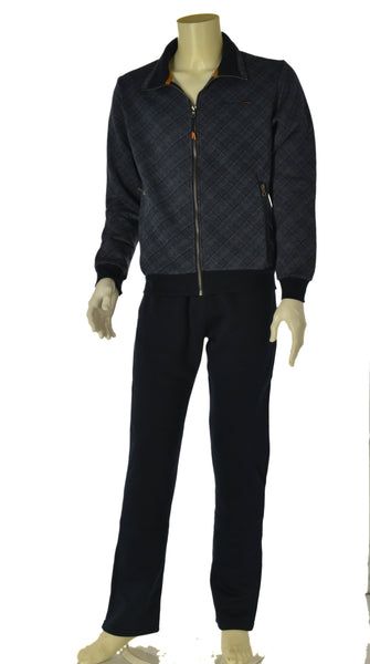 TUTA UOMO F.LLI CAMPAGNOLO FELPATA PANTALONE ELASTICO TASCHE FELPA FANTASIA ZIP TASCHE ART. 8Q77559