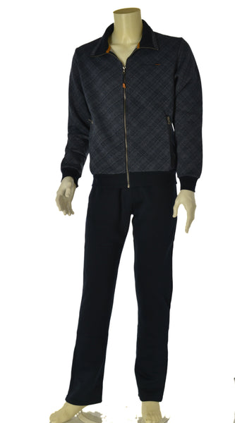 TUTA UOMO F.LLI CAMPAGNOLO FELPATA PANTALONE ELASTICO TASCHE FELPA FANTASIA ZIP TASCHE ART. 8Q77559