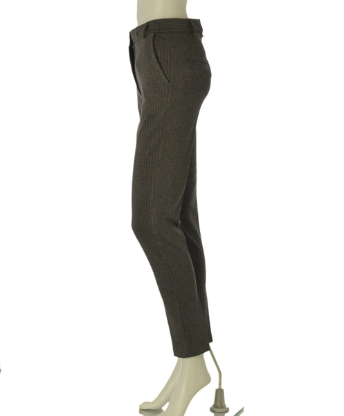 PANTALONE DONNA  GRIFFAI CAPRI TASCHE FRANCESE GESSATO LUREX ART. 5951