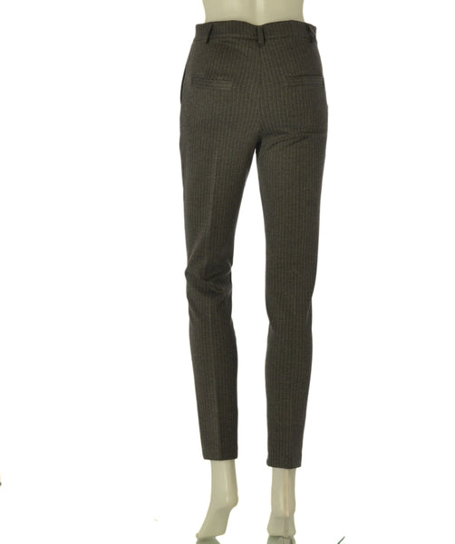 PANTALONE DONNA  GRIFFAI CAPRI TASCHE FRANCESE GESSATO LUREX ART. 5951