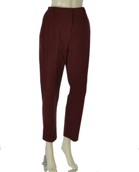 PANTALONI DONNA GRIFFAI VELLUTO ELASTICO BOTTONE CERNIERA PASSANTI ART. 5987
