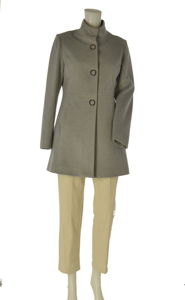 CAPPOTTO DONNA GRIFFAI COLLO PISTAGNA BOTTONI CLIP SPACCO TASCHE ART. 6052