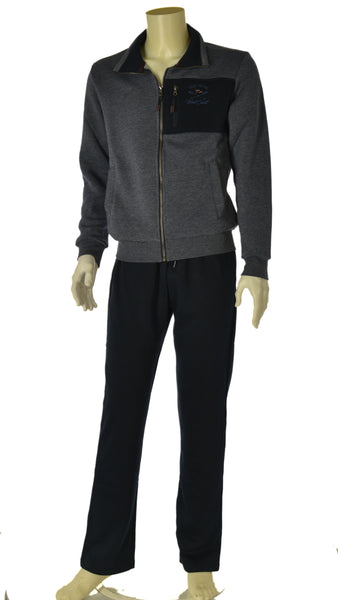 TUTA UOMO F.LLI CAMPAGNOLO FELPATA PANTALONE ELASTICO FELPA FUL ZIP TASCHE ART. 8Q77560