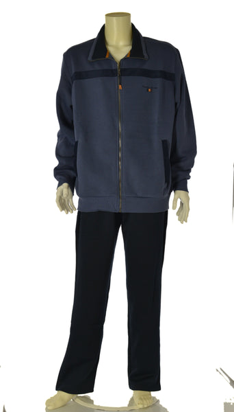 TUTA UOMO F.LLI CAMPAGNOLO TAGLIE OVER FELPATA PANTOALO TASCHE ELASTICO FELPA FULL ZIP TASCHE ART. 8Q78557
