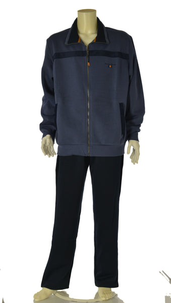 TUTA UOMO F.LLI CAMPAGNOLO TAGLIE OVER FELPATA PANTOALO TASCHE ELASTICO FELPA FULL ZIP TASCHE ART. 8Q78557