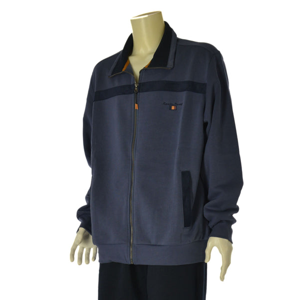 TUTA UOMO F.LLI CAMPAGNOLO TAGLIE OVER FELPATA PANTOALO TASCHE ELASTICO FELPA FULL ZIP TASCHE ART. 8Q78557