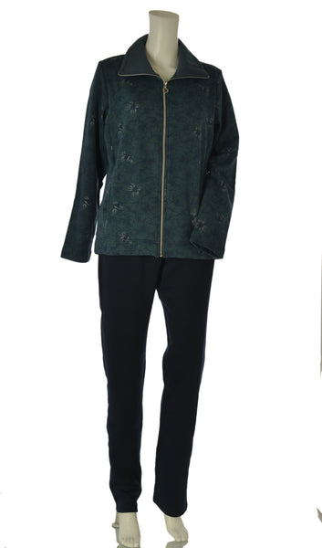 TUTA DONNA F.LLI CAMPAGNOLO FELPATA PANTALONE TASCHE ELASTICO FELPA FULL ZIP TASCHE ART. 8Q76551