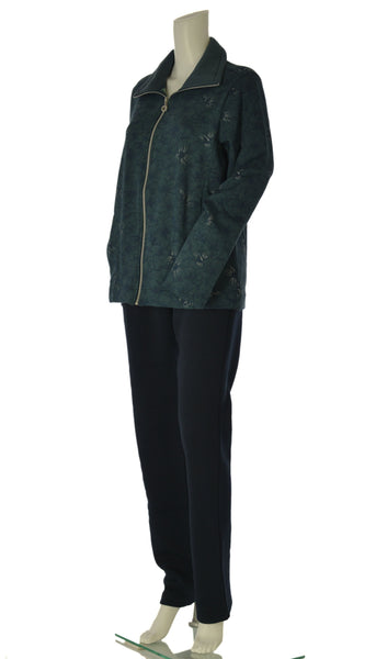 TUTA DONNA F.LLI CAMPAGNOLO FELPATA PANTALONE TASCHE ELASTICO FELPA FULL ZIP TASCHE ART. 8Q76551