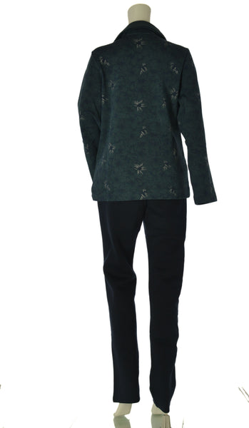 TUTA DONNA F.LLI CAMPAGNOLO FELPATA PANTALONE TASCHE ELASTICO FELPA FULL ZIP TASCHE ART. 8Q76551