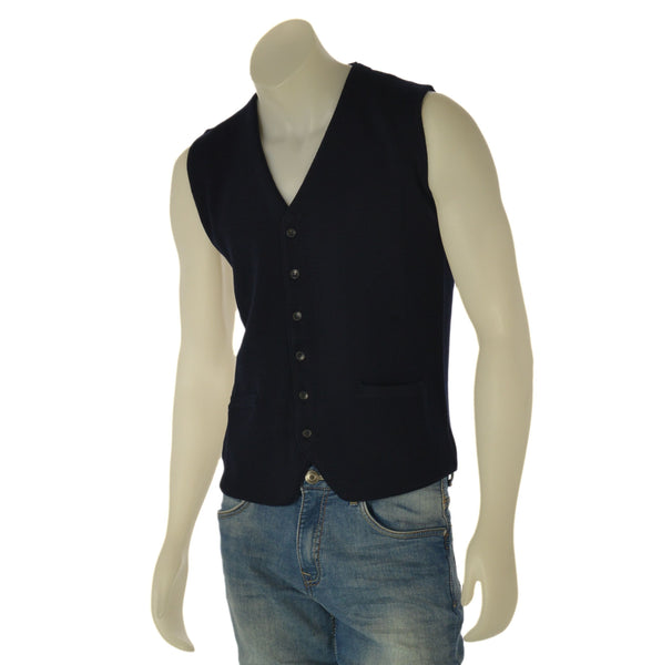 GILET UOMO SPORTING MARE MAGLIA LANA BOTTONI TASCHINI ART. 2500/161BT