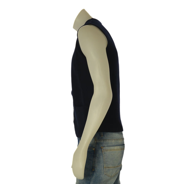 GILET UOMO SPORTING MARE MAGLIA LANA BOTTONI TASCHINI ART. 2500/161BT