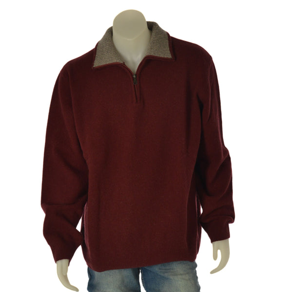 MAGLIONE UOMO SPORTING MARE CAMIONISTA MEZZA ZIP LANA TAGLIE OVER ART. 2290/30ZOS