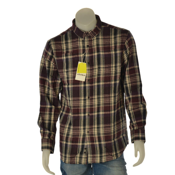 CAMICIA UOMO LOSAN FLANELLA COTONE BUTTON DOWN TASCHINI ART. LMNAP010225072