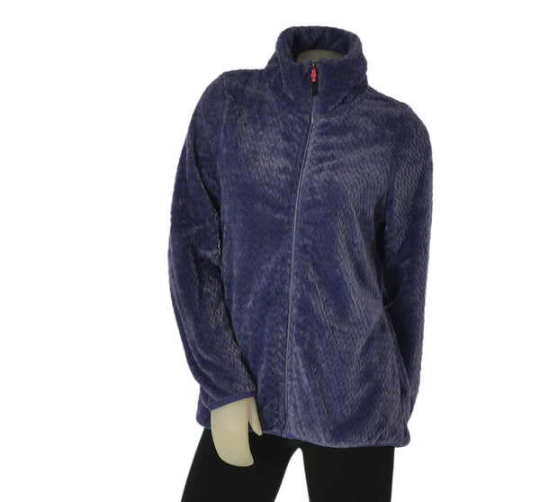 PILE DONNA CUORE A CUORE FULL ZIP TASCHE TESSUTO OPERATO ART. PD0270