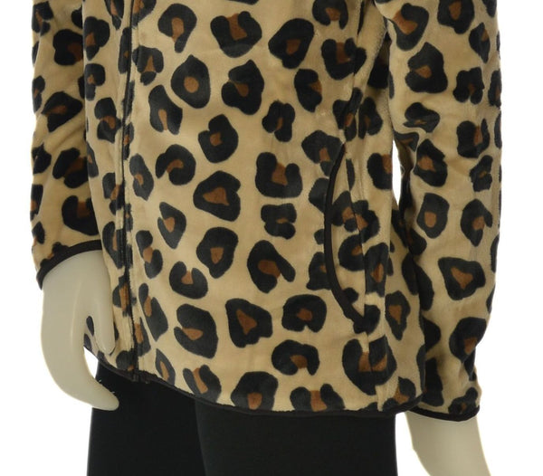 PILE DONNA CUORE A CUORE FULL ZIP TASCHE STAMPA ANIMALIER ART. PD0176
